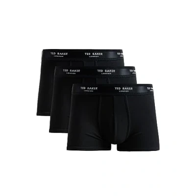 Afbeelding van Ted Baker Heren Trunks, katoen, 3 Pack, (TBB02), Zwart, M