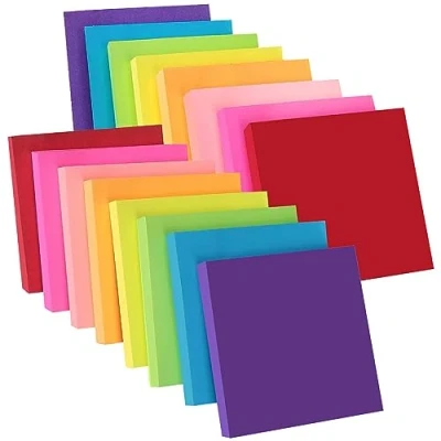 Afbeelding van ZCZN 8 verschillende kleuren kleverige notities, 76 x mm, 100 vellen/pad zelfklevende 16 pads