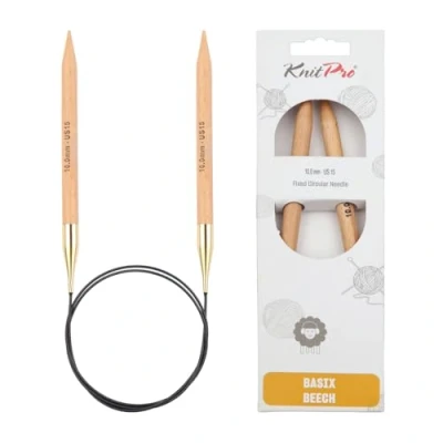 Afbeelding van KnitPro K35357 Rondbreinaald, berkenhout, bruin, 120 cm x 10 mm