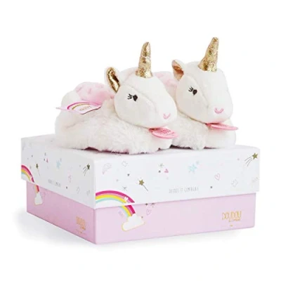 Afbeelding van Doudou et Compagnie DC3311 LICORNE Booties met ratel, roze