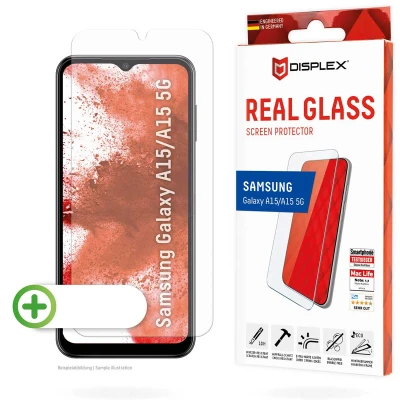 Afbeelding van Screenprotector Samsung Galaxy A15 (4G): Displex Real Glass 2D