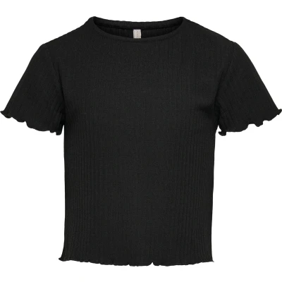Afbeelding van Only Konnella S/S O-Neck Top Noos JRS T-shirt zwart voor meisjes
