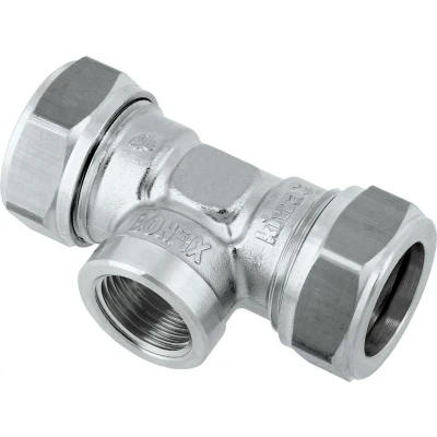 Afbeelding van Bonfix overgangs T koppeling 22 x 1/2&quot; bi.dr. mm knel vertind