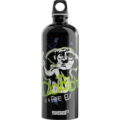Afbeelding van SIGG Aluminium drinkfles Traveller Dobby Klimaatneutraal gecertificeerd Geschikt voor koolzuurhoudende dranken Lekvrij Vederlicht BPA vrij Zwart 1L