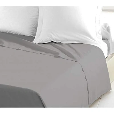 Afbeelding van Home beddengoed Passion, plat, katoen, lichtgrijs, 180 x 290 cm