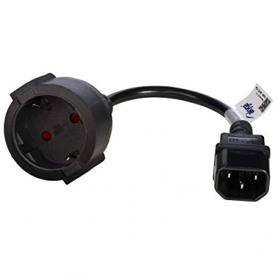 Afbeelding van AKYGA AK PC 10A netsnoer Schuko 3 pins IEC C14 / EU CEE 7/4 15cm, zwart