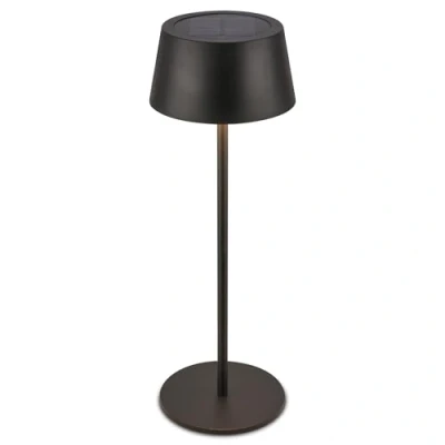 Afbeelding van B.K.Licht Awia Solar Tafellamp Oplaadbaar ook opgeladen via USB C dimbaar CCT draadloos voor binnen en buiten Ø11,5 x 32 cm zwart