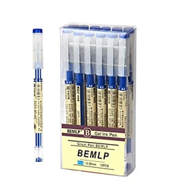 Afbeelding van BEMLP Gel Ink Pen Extra Fijne Punten Balpen 0,35 mm Blauw Premium Vloeibare Inkt Rollerball Pennen Sneldrogend Voor Japans Kantoor School Briefpapier Levering 12 Stuks