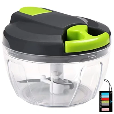 Afbeelding van Sinnsally Hakmolen Handmatig,520ml Manuele Uiensnijider Groentehakmolen Uienhakmolen Multiversnipperaar,Groentesnider Knoflook Chopper Multihaker Uienhaker Universele Snijderkeuken