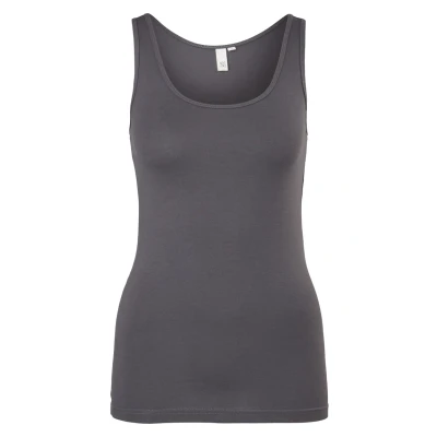 Afbeelding van QS Unicolor Top, Dames, Maat: XXL, Asphalt