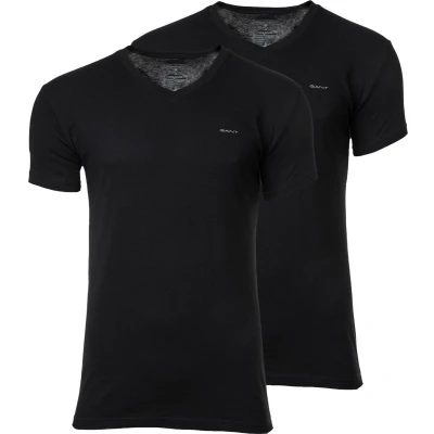Afbeelding van GANT 2ER PACK Vneck AU Hemd, Heren, Maat: Small, Schwarz