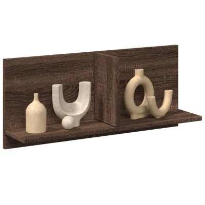 Afbeelding van Wandkast 70x16,5x30 cm bewerkt hout bruin eikenkleur