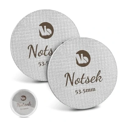 Afbeelding van puck screen 54 mm, 2 stuks 1 mm/1,7 mm dikke espresso zeef voor zeefdrager, 150μm roestvrij staal 316 koffie sage met acryl opbergdoos, zeefdrager accessoires koffiezetapparaat