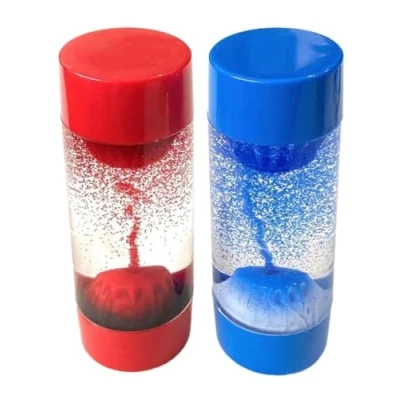 Afbeelding van Volcano anti zwaartekracht vloeistof sensorische timer voor autisme, behoeften, ADHD, stress, angst. Speelgoed autisme en speciale behoeften. (blauw)