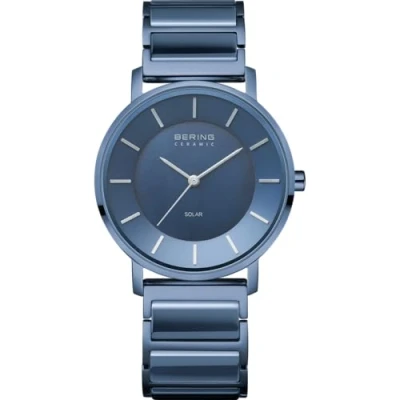 Afbeelding van Bering Analog Solar Horloge, Dames, Maat: One Size, Blau