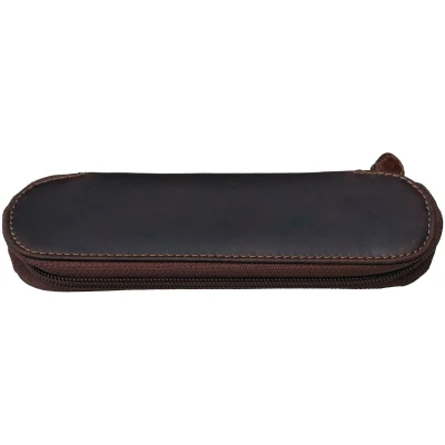 Afbeelding van Anders pennenetui leer Duits design etui lederen etui, bruin, Small,