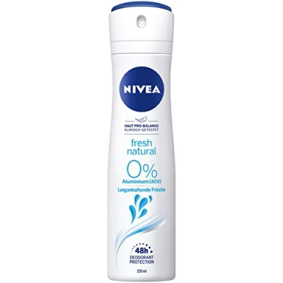 Afbeelding van Nivea Fresh Natural Deo Spray (150 ml), deodorant zonder aluminium (ACH) met subtiele frisse geur, 48 uur bescherming, verzorgt de huid