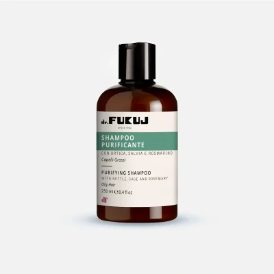 Afbeelding van Italiaanse merk vet haar shampoo met brandnetel salie rozemarijn kalmeer hoofdhuid 250ml