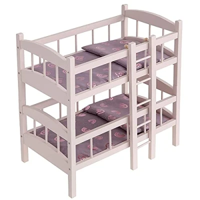 Afbeelding van howa Poppen Stapelbed &quot;Rainbow&quot; hout met beddengoed 24402