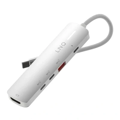 Afbeelding van LINQ 5 in 1 Pro C Multiport Hub met 4K HDMI 10Gbps Geschikt voor Laptops en Tablets