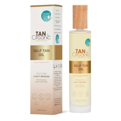 Afbeelding van TanOrganic: Zelfbruinende olie, streepvrij, natuurlijk, eco gecertificeerd, veganistisch, anti aging, eenvoudig te gebruiken, 100 ml