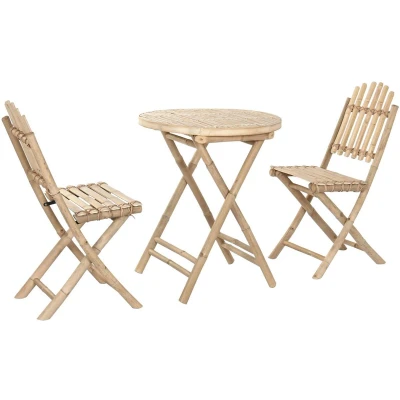 Afbeelding van Tafel met twee stoelen Home ESPRIT 61 x 73 cm