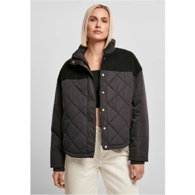 Afbeelding van Urban Classics Gewatteerde jas, Dames, Maat: Large, Black