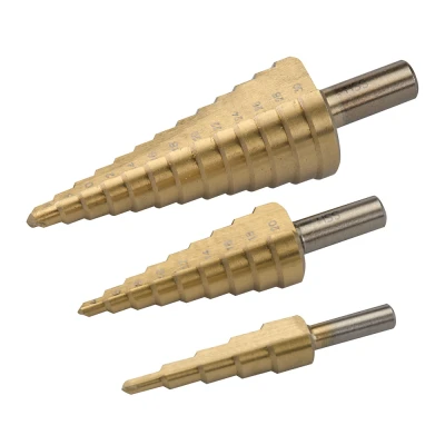 Afbeelding van Silverline 3 delige HSS trappenboor set met titanium coating