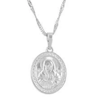 Afbeelding van Ketting met hanger Maria Zilverkleur.