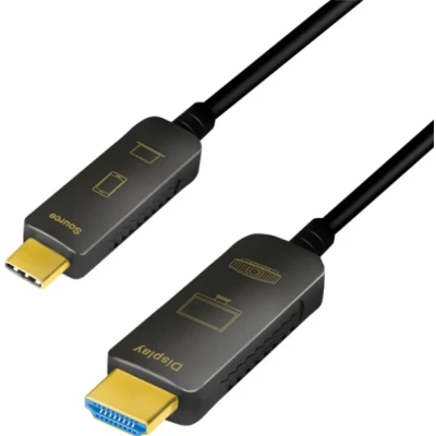 Afbeelding van LogiLink CUF0100 video kabel adapter 10 m USB Type C HDMI A (Standaard) Zwart