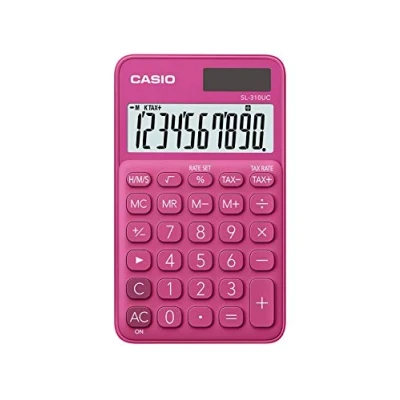 Afbeelding van Casio SL 310UC RD Zakrekenmachine werkt op zonne energie, batterijen Rood Aantal displayposities: 10