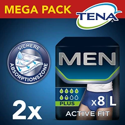 Afbeelding van Tena Incontinentie broekjes Men Pants Plus Large 16 (2x8)