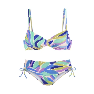 Afbeelding van s.Oliver SET Bikini, Dames, Maat: 36xB, Blau grün
