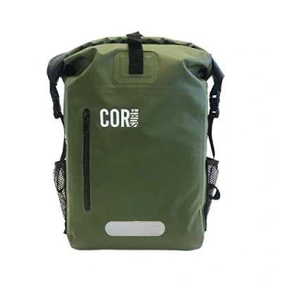 Afbeelding van Waterdichte Dry Bag rugzak met gewatteerde laptophoes van Cor Surf 25L &amp; 40L Heavy Duty Roll Top Pack (40L, Groente)