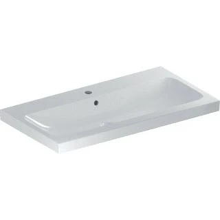 Afbeelding van Geberit iCon Light wastafel wit (90 x 48 cm) 1 kraangat, met