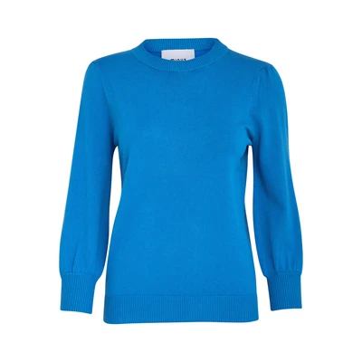 Afbeelding van Minus Mimersin KNIT TEE Trui, Dames, Maat: Small, Ocean blue
