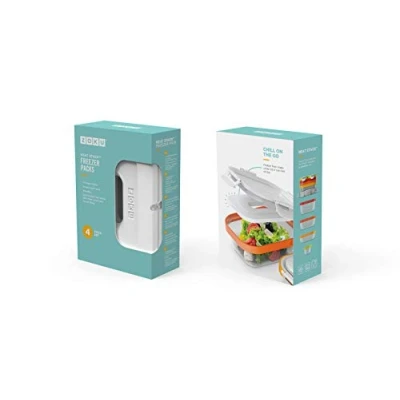 Afbeelding van Vrieselement, Set van 4 Stuks, Polypropyleen, BPA vrij, Wit Zoku Neat Stack