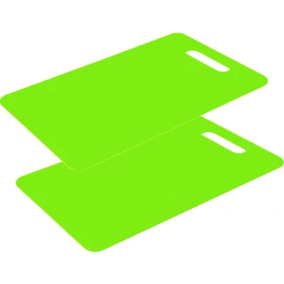 Afbeelding van Excellent Houseware snijplank 2x groen kunststof 24 x 15 cm Snijplanken