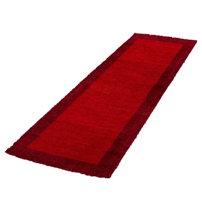 Afbeelding van Hoogpolige loper Edge Rood 80x250cm Adana Carpets
