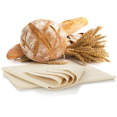Afbeelding van Robin Goods® 2x linnen doek voor het bakken van brood Deegdoek gemaakt 100% natuurlijk Bakkerslinnen bereiden deeg en (120x75cm 2 stuks)