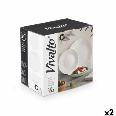 Afbeelding van Serviesset Vivalto F LXP95 75 LSP85 Wit Opaal glas (2 Stuks)