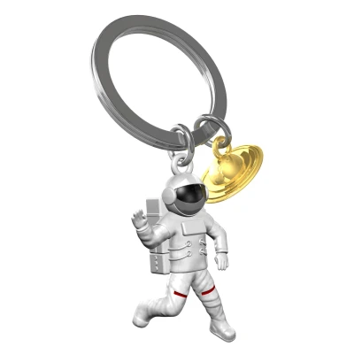 Afbeelding van Metalmorphose Sleutelhanger Lifestyle Astronaut Wit Goud