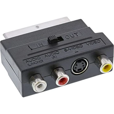Afbeelding van InLine® scart adapter, M naar 3x Tulp en S VHS video (in/out)