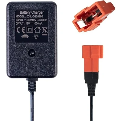 Afbeelding van 12 volt acculader voor zitspeelgoed, V, kinderzitauto, oplader, elektrische auto, accu, stroomadapter, vierkante stekker