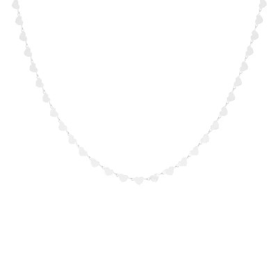 Afbeelding van OOZOO Jewellery zilverkleurige ketting met hartjes SN 2012