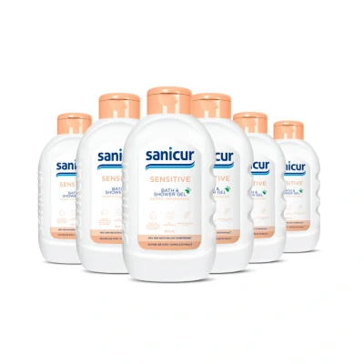 Afbeelding van 6x Sanicur Douchecrème Sensitive 300 ml