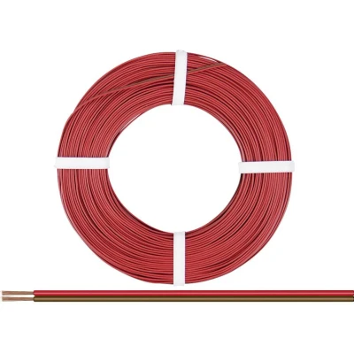 Afbeelding van Donau Elektronik 225 080 25 strengen 2 x 0,25 mm² rood bruin 25m