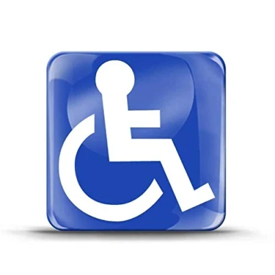 Afbeelding van KS 56 56, 3D gel, siliconensticker, met handicap symbool, rolstoelrijder, rolstoel, auto, motorfiets, fiets, schaatsen, ramen, deur, tuning