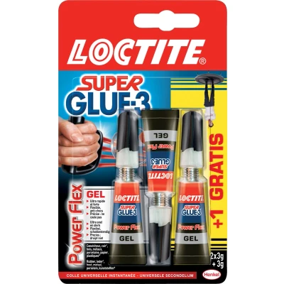 Afbeelding van Loctite secondelijm Power Flex, 2 + 1 gratis, op blister