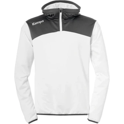 Afbeelding van Kempa Emotion 2.0 Hoody met 1 4 Rits Wit Antraciet Maat 2XL